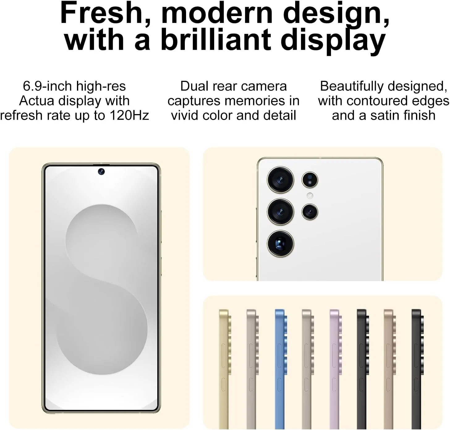 X25 Ultra 5G Cell Phone, Unlocked Android Smart Phone, 8 256GB 128GB Unlocked Android Phone, 6.9" LCD Display/108MP Camera/6800 mAh Battery/AI Face/US Version/Dual-SIM (Milk White)