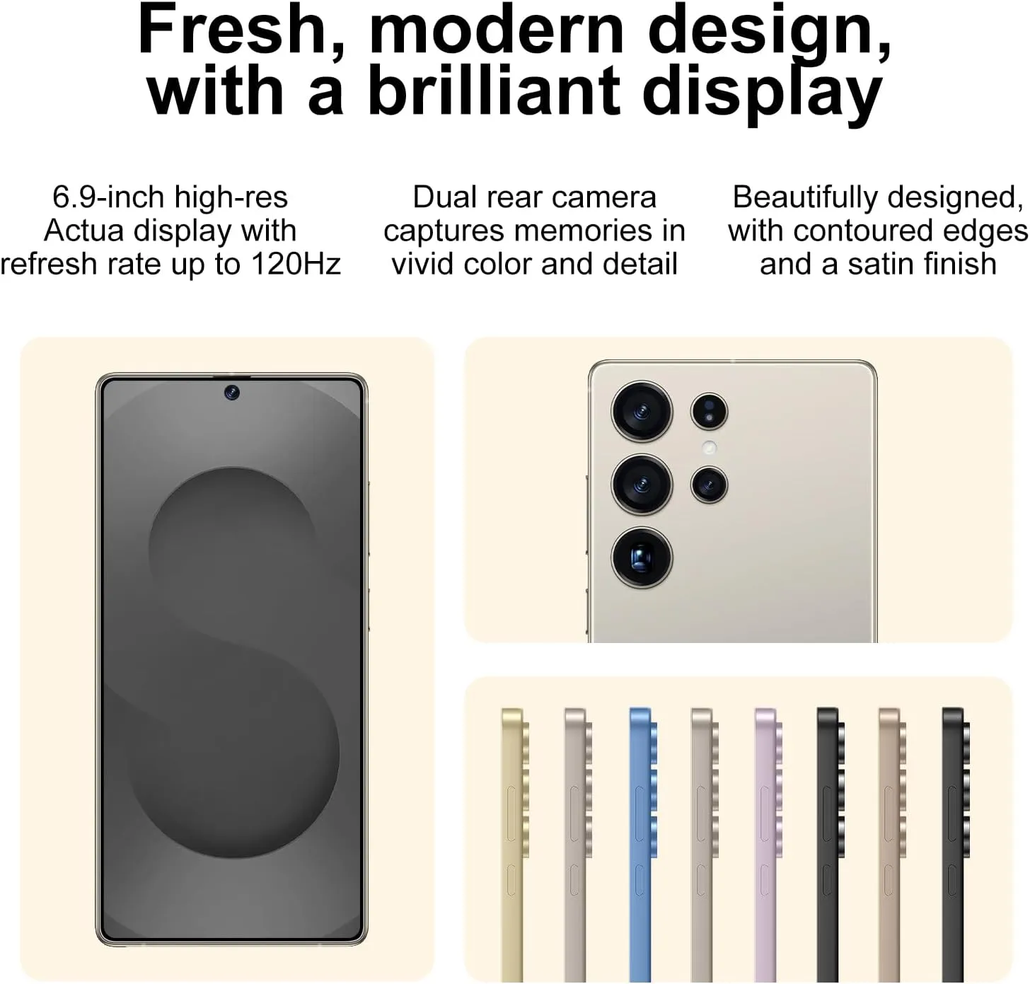 X25 Ultra 5G Cell Phone, Unlocked Android Smart Phone, 8 256GB 128GB Unlocked Android Phone, 6.9" LCD Display/108MP Camera/6800 mAh Battery/AI Face/US Version/Dual-SIM (Natural Gray)